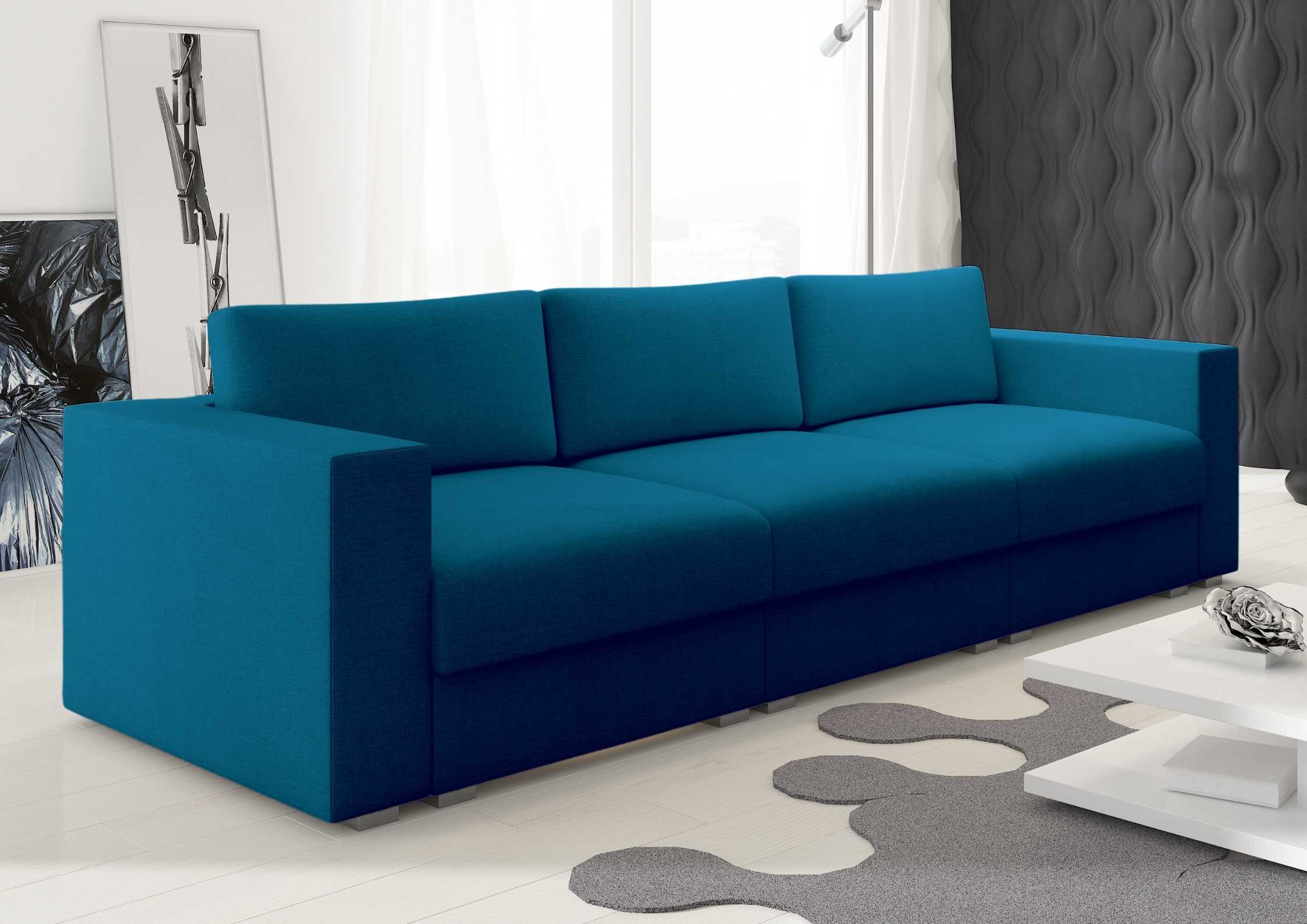 Modułowa sofa w kolorze granatowym